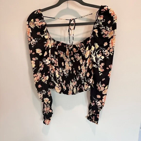 Free People Hilary Print Keyhole Neck Top - Picture 3 of 10
